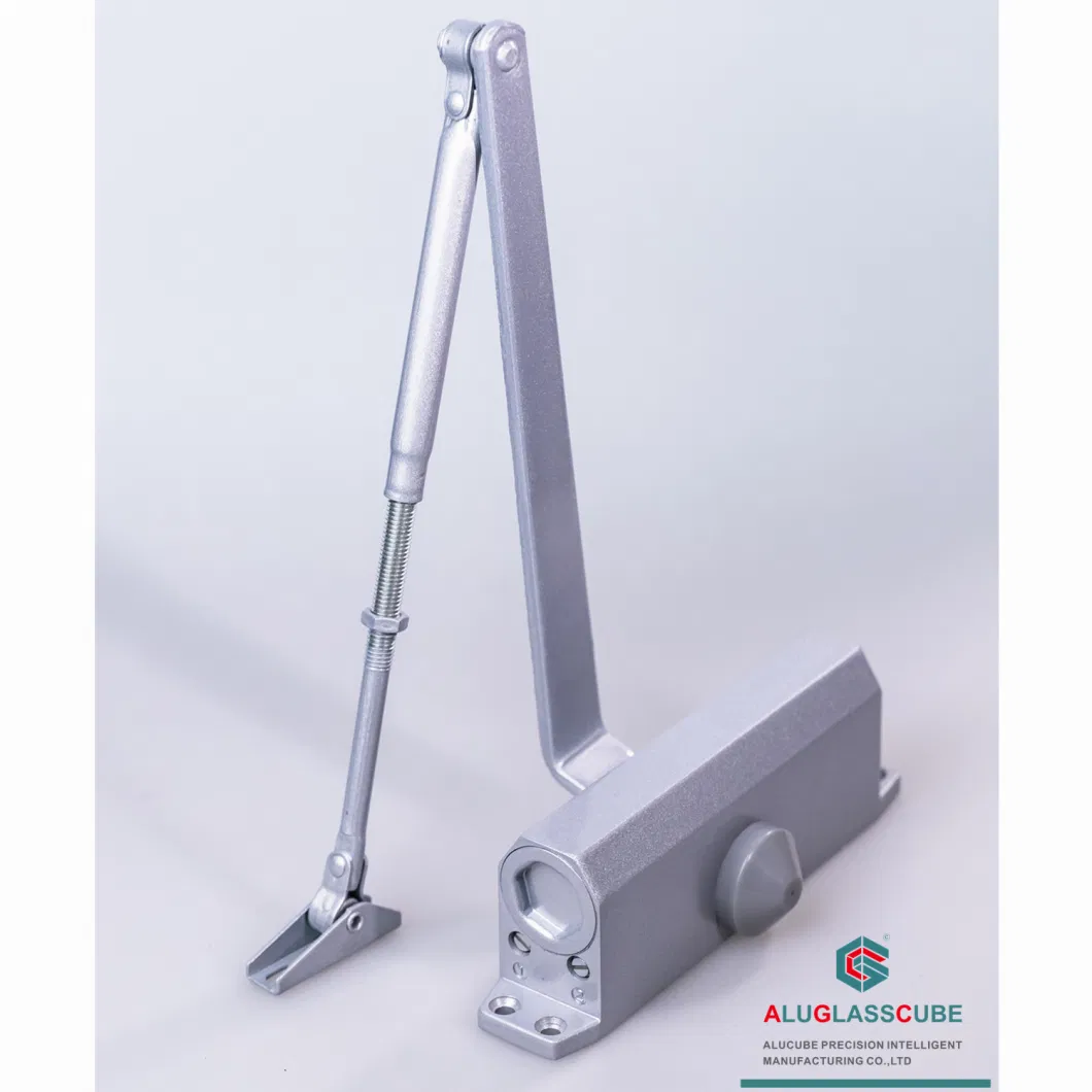 Adjustable Heavy Duty Hydraulic Automatic UL Listed Aluminum Alloy Square Type 45-85kg Glass Door Closer AGC-052